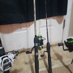 Fishing reels and poles